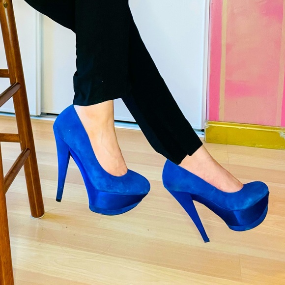 Bebe - Suede Platform Pumps - Picture 10 of 15